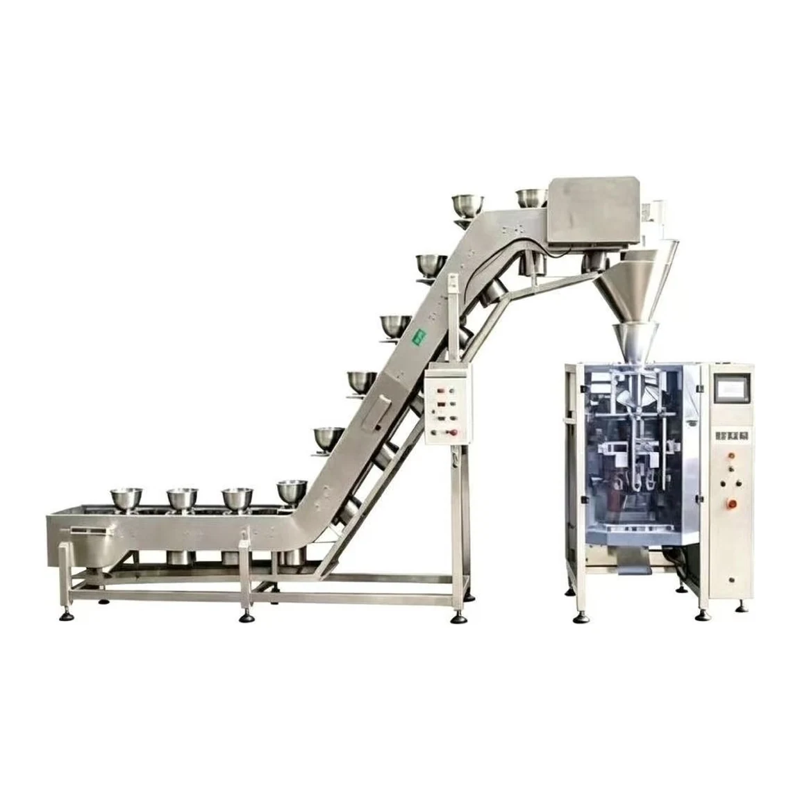 Inclined Bowl Conveyor Packaging Line